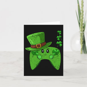 Controller Shamrock St Patricks Day Gaming Gamer Card