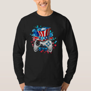 Controller Uncle Sam Game American 4th Of July Boy T-Shirt