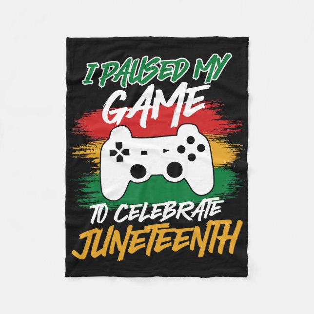 Controller Video Games Console Paused My Game June Fleece Blanket (Front)