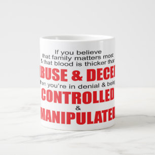 Controlling Family Abuse Deceit Giant Coffee Mug