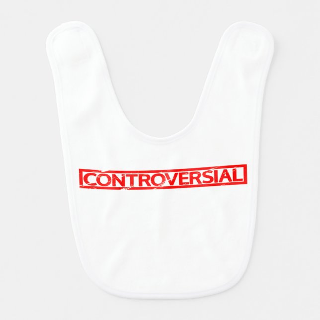 Controversial Stamp Baby Bib (Front)
