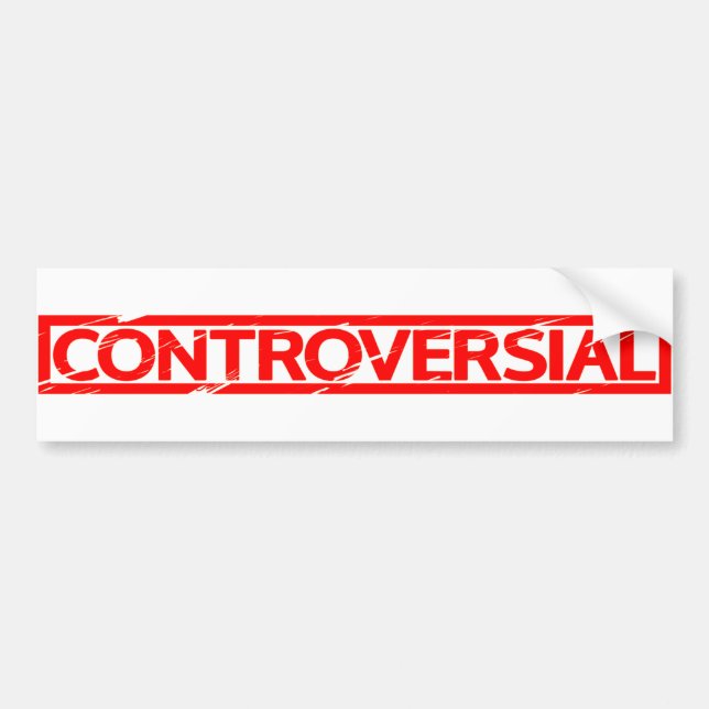 Controversial Stamp Bumper Sticker (Front)