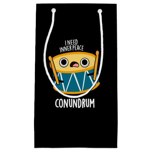 Conundrum Funny Drummer Drum Pun Dark BG Small Gift Bag