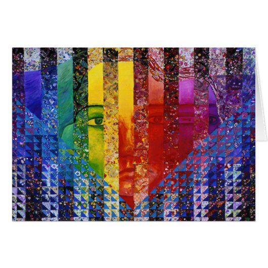 Conundrum I – Abstract Rainbow Woman Goddess Cards (Front Horizontal)