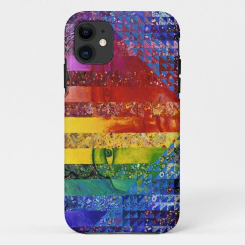 Conundrum I – Abstract Rainbow Woman Goddess iPhone 11 Case
