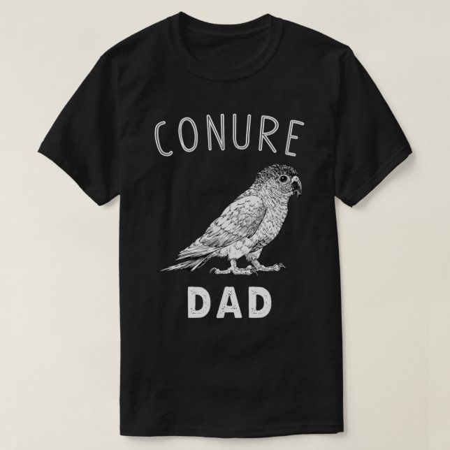 Conure Dad Green Cheek Conure Parrot Bird Papa T-Shirt (Design Front)