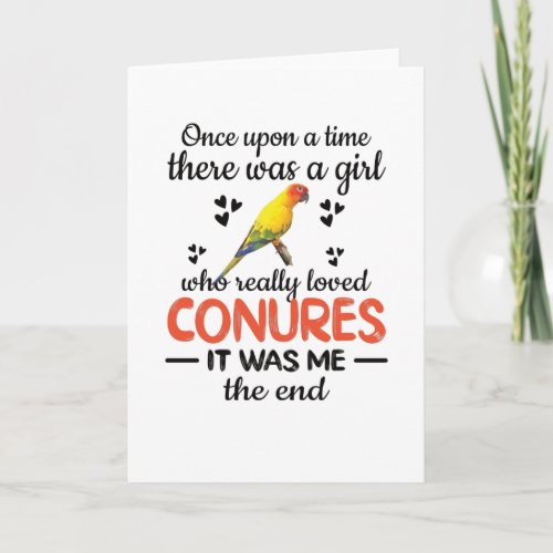 Conure Girl Gifts Sun Conure Lover Parrot Owner Card