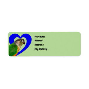 Conure Heart Address Labels