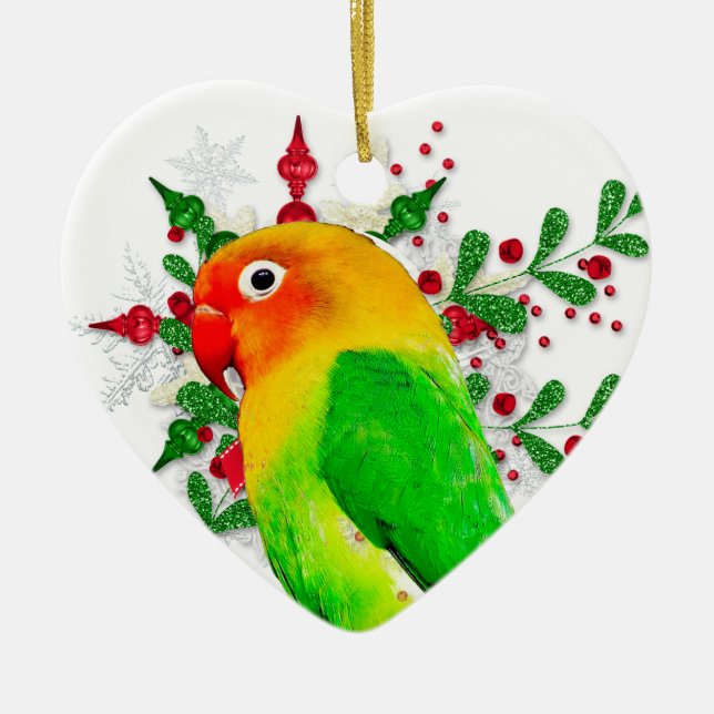 Conure Love Ornament for the Holidays (Front)