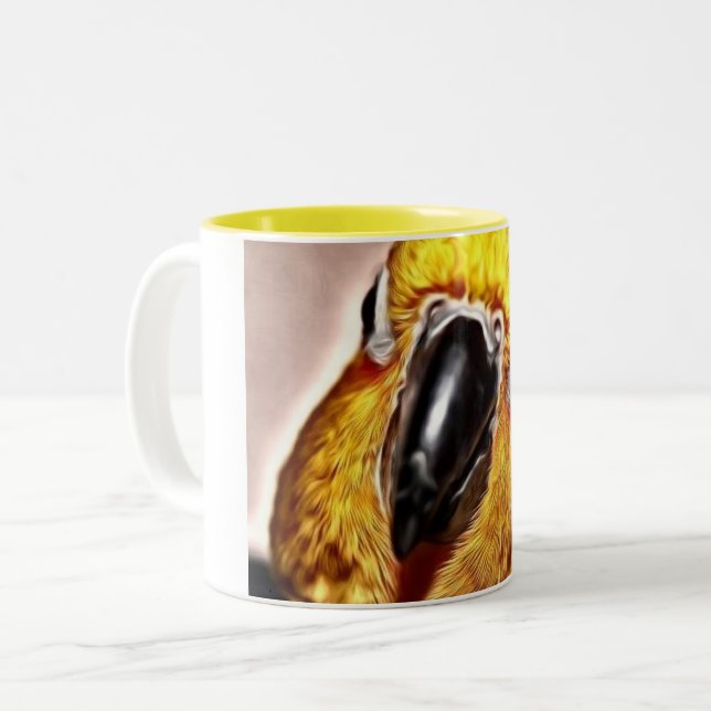 Conure Love Two-Tone Coffee Mug (Front Left)