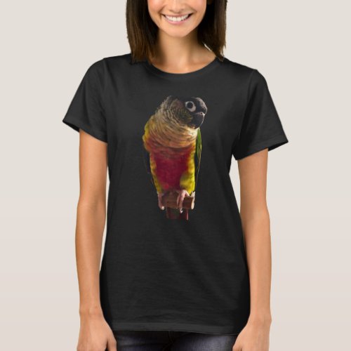 Conure Parrot Bird design  Green cheek  Love for b T_Shirt