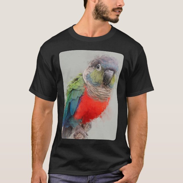 Conure Portrait 15 Animal Parrot Wildlife Bird T-Shirt (Front)