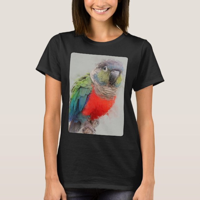 Conure Portrait 15 Animal Parrot Wildlife Bird T-Shirt (Front)