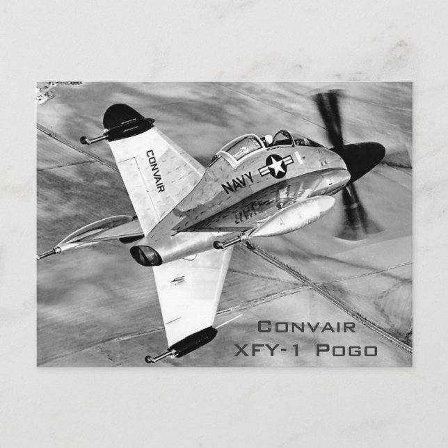 Convair XFY-1 Pogo VTOL Aircraft Postcard (Front)