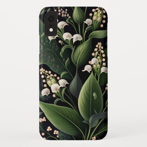 Convallaria Lilies of the Valley Flowers AI Art iPhone XR Case