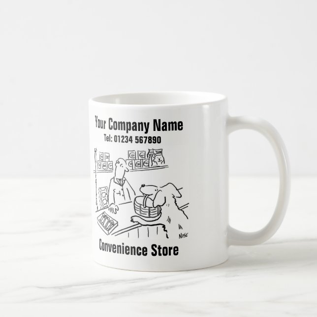 Convenience Store Cartoon Coffee Mug (Right)