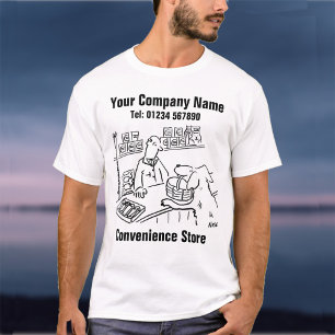 Convenience Store Cartoon T-Shirt