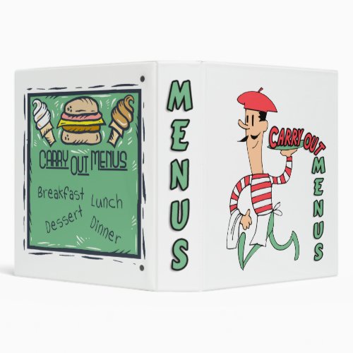 Convenient Carry Out Menu Organizer Binder