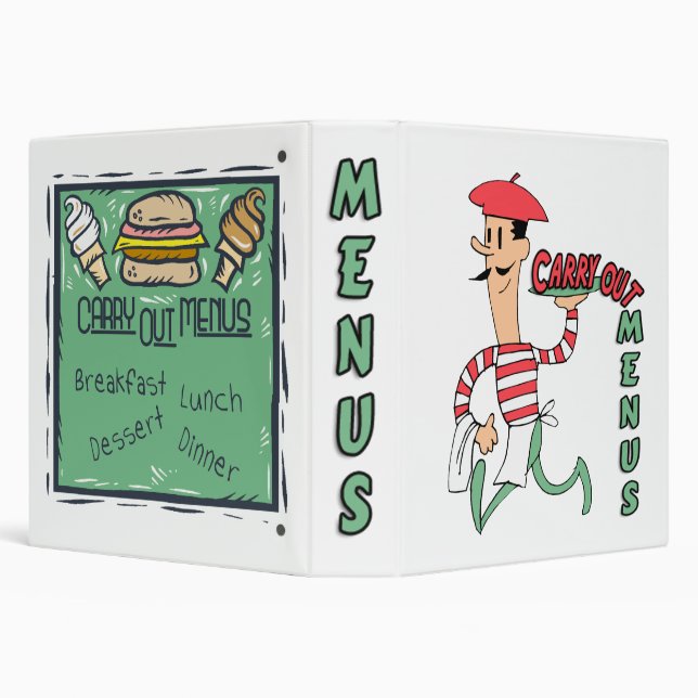Convenient Carry Out Menu Organizer Binder (Background)