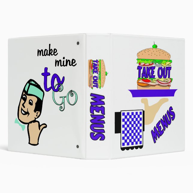 Convenient Take Out Menu Organizer Binder (Background)