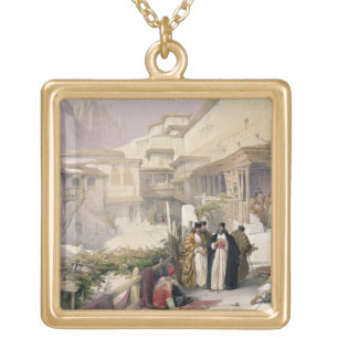 Convent of St. Catherine, Mount Sinai, February 17 Gold Plated Necklace