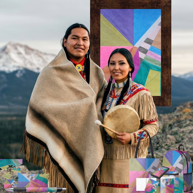 "Converge" Wrapping Paper Sheets (Get the full “Converge” collection at: https://bit.ly/SmartArtIIZazzle. )