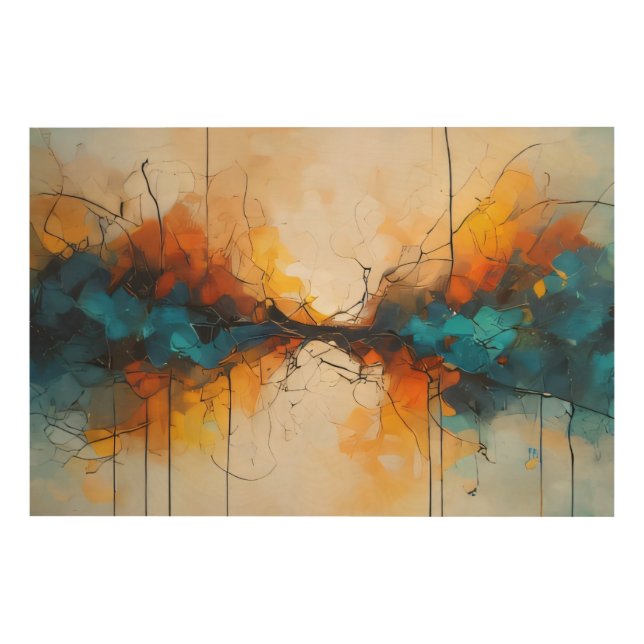 Converging Flows Wood Wall Art (Front)
