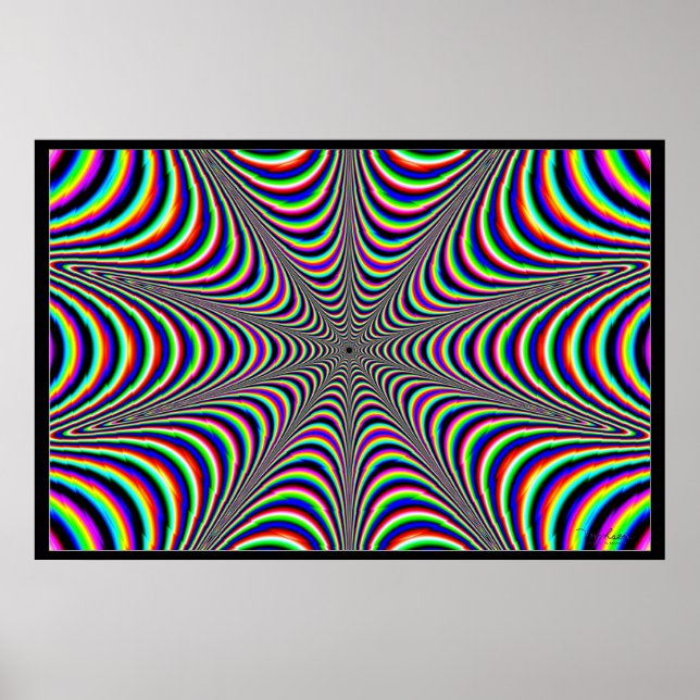 Converging Vibrating Colors Poster (Front)