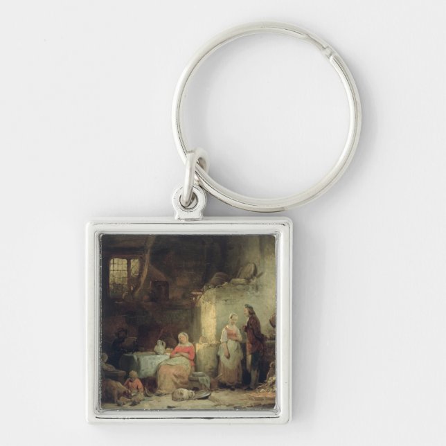 Conversation after the Meal, 1840 Keychain (Front)