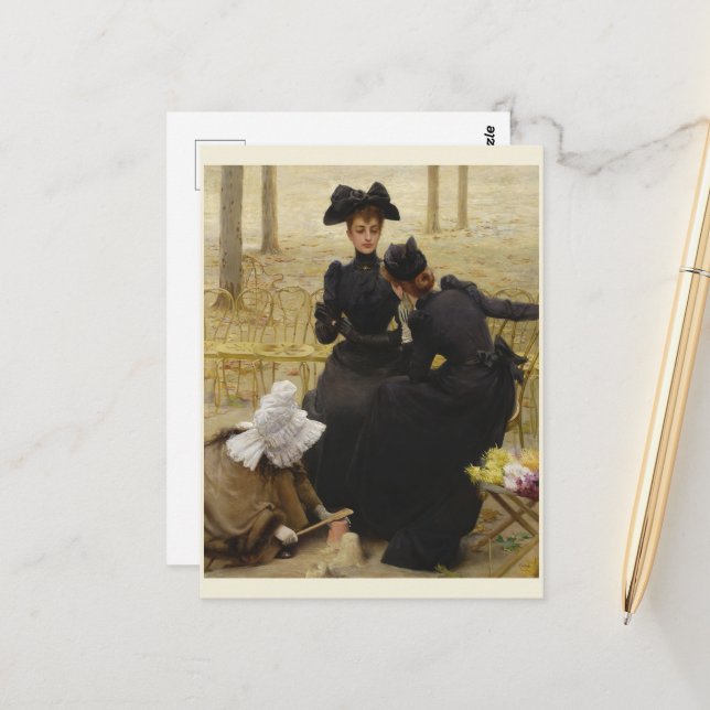 Conversation by Vittorio Matteo Corcos Postcard (Front/Back In Situ)