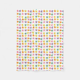 Valentines Day Candy Heart Blankets Throws Zazzle