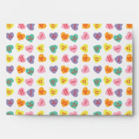 Conversation Candy Hearts Greeting Card Envelope