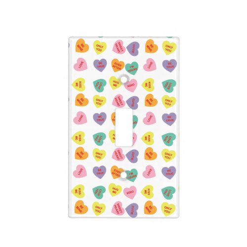 Conversation Candy Hearts Light Switch Cover