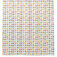 Conversation Candy Hearts Shower Curtain