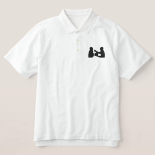 CONVERSATION EMBROIDERED POLO SHIRT