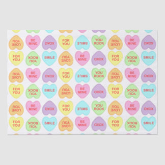 Conversation Hearts Alternating Pattern Tissue Paper