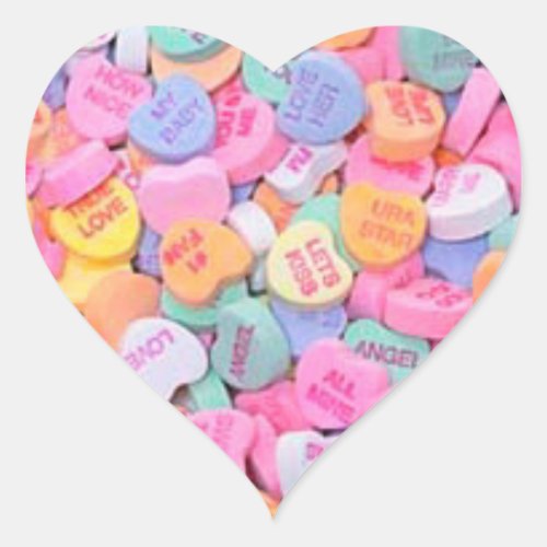 Conversation Hearts Heart Sticker