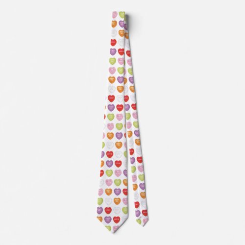 Conversation Hearts Neck Tie