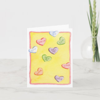 Conversation Hearts - Note Card