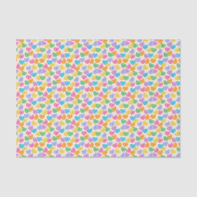 Conversation Hearts Tissue Paper (Front)