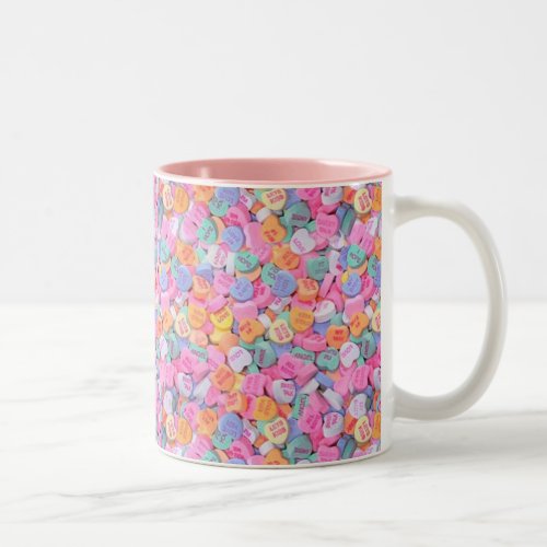 Conversation Hearts Two_Tone Coffee Mug