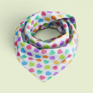 Conversation Hearts Valentines Day Pattern Bandana