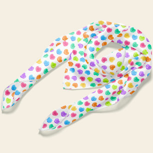 Conversation Hearts Valentines Day Pattern Scarf