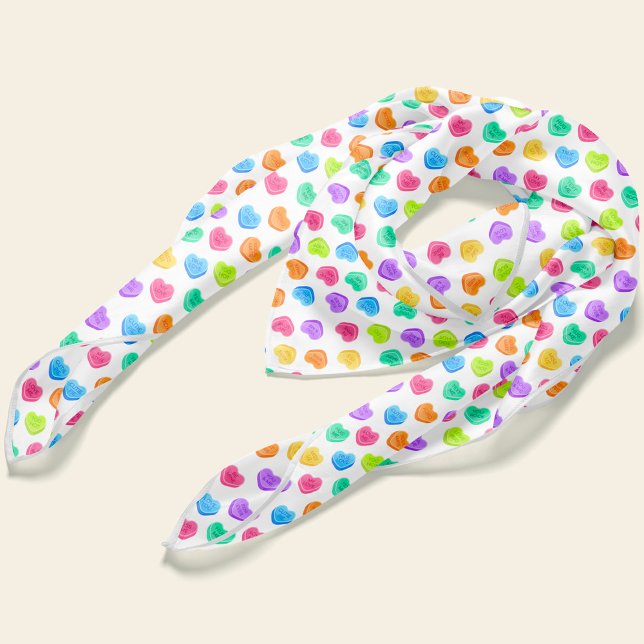 Conversation Hearts Valentines Day Pattern Scarf (Creator Uploaded)