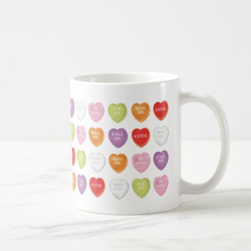 Conversation Hearts Valentines Mug