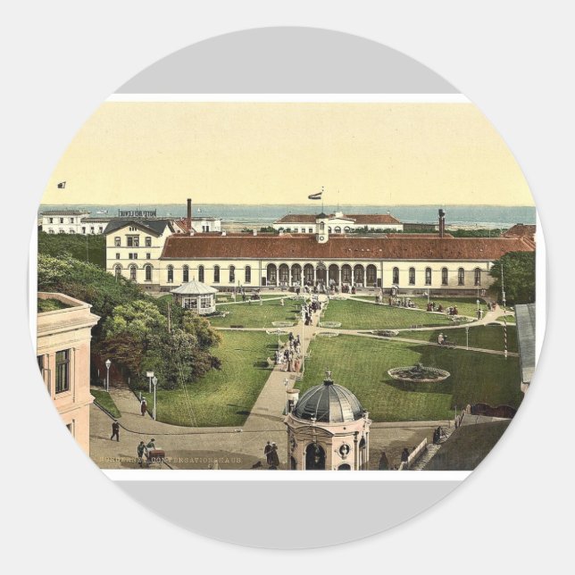 Conversation House, Norderney, Germany classic Pho Classic Round Sticker (Front)