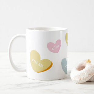 Conversation Love Hearts Valentine's Day Coffee Mug