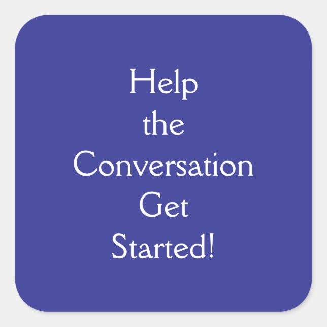 Conversation Square Sticker (Front)