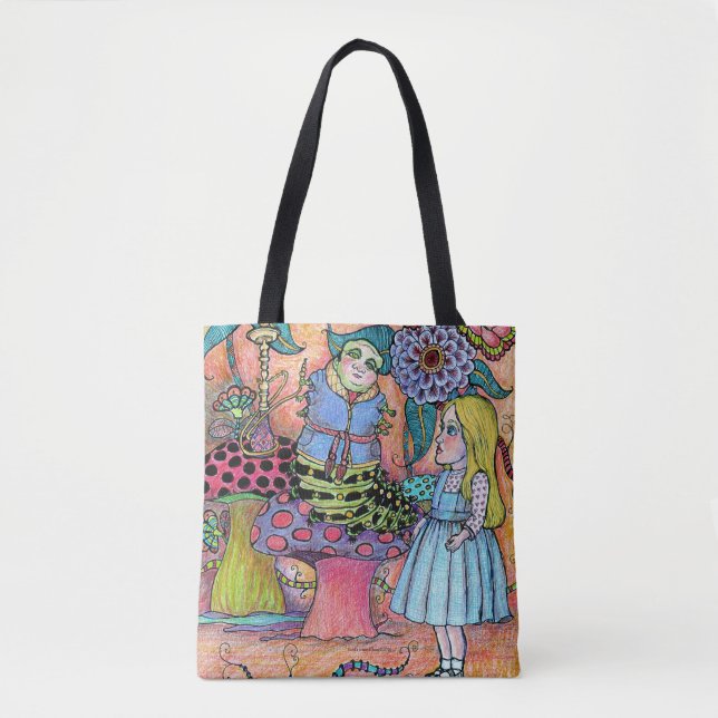 Conversation With A Caterpillar Tote Bag (Front)