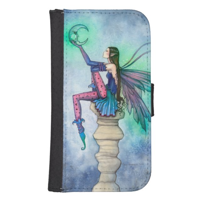 Conversation with the Moon Fairy Fantasy Art Samsung Galaxy Wallet Case (Front)